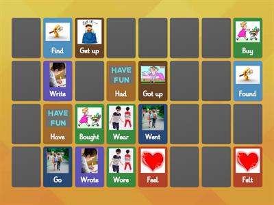 Irregular verbs MEMORY GAME