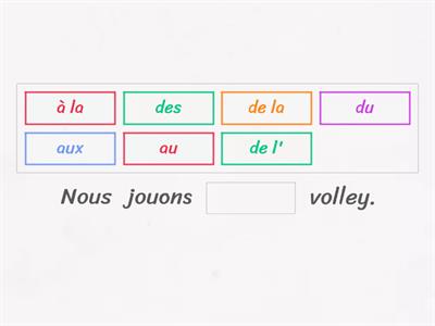 jouer and faire prepositions