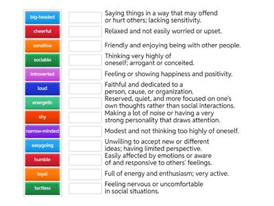 Gateway B2 - UNIT 4 - Personality adjectives