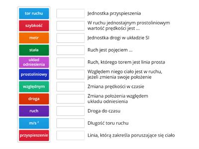 Kinematyka-powtórzenie wiadomości