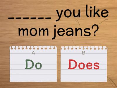 Do or Does | Activity