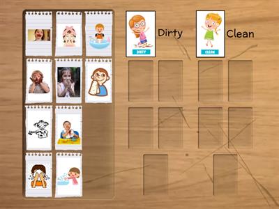 Dirty and clean (Sucio y limpio). Kinder. UNIT 2.