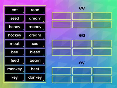 Ee ea and ey - Teaching resources