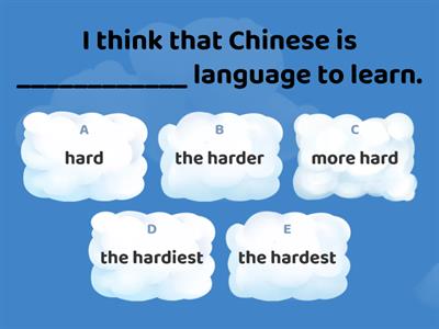 Comparatives and Superlatives