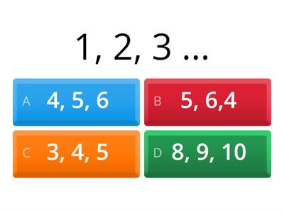 Numbers - counting forwards and backwards