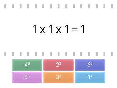 Cube number  fact match 