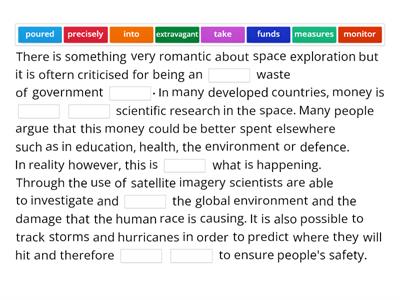 The justification of the space technology L.cert Unit 2 Ex 3