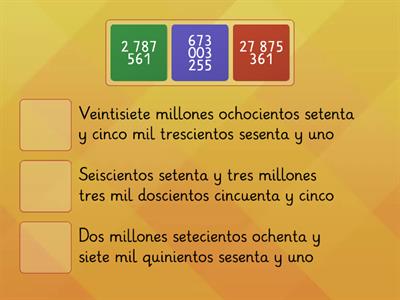 NUMEROS NATURALES DE 9 CIFRAS