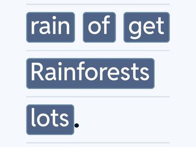 1 - Rainforest - Sentence Scramble