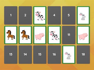  Memory Farm Animals scuola infanzia