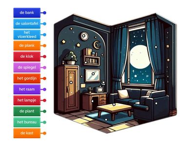 De woonkamer - woordenschat