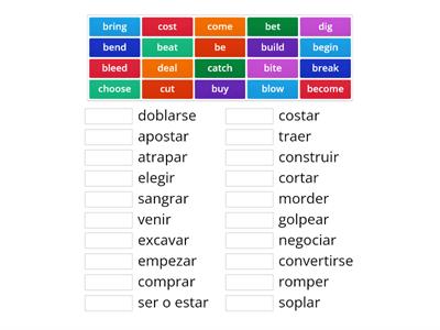 Verbos irregulares 1