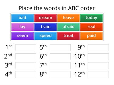 ABC order