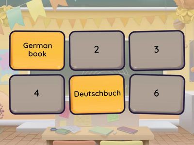 School objects German English 
