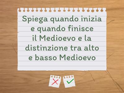 Ripasso di storia - seconda