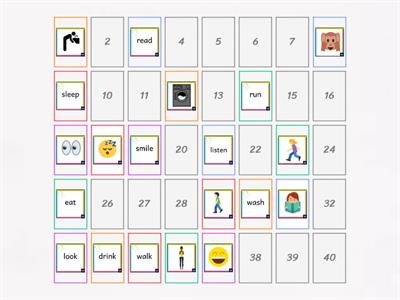 English Verbs Memorama