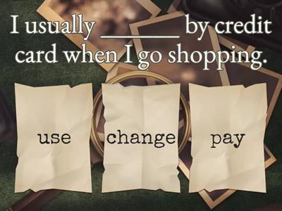 Vocabulary: Progress check unit 8 (Starter level)