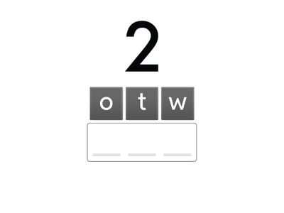 Number words (0 to 10)