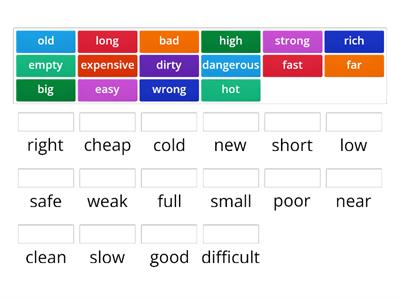 English File Elementary. Unit 2 B. Adjectives and their opposites