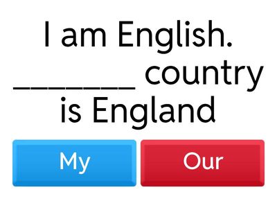 Possessive adjectives