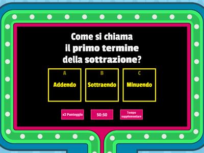 Addizione e sottrazione: termini e proprietà