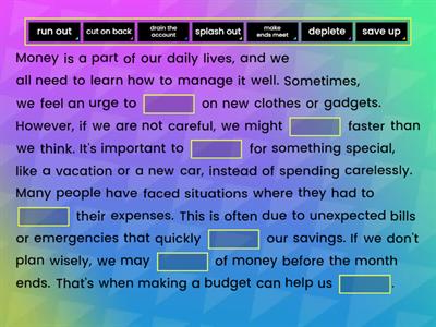 No money, no honey vocab (eng hub)