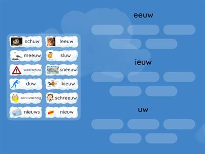 NT2 spelling 19| woorden met eeuw - ieuw - uw