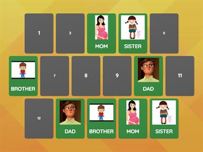 ESL 50 - Family Members Memory Game
