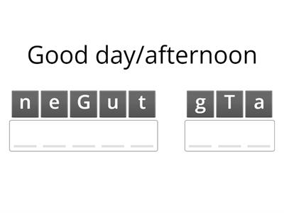 Module 1 - Hello and Goodbye - Anagram