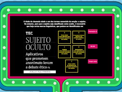 TIPOS DE SUJEITO- REVISÃO 