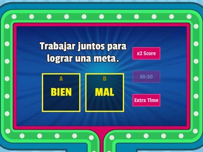 ACCIONES BUENAS Y MALAS DENTRO DEL AULA