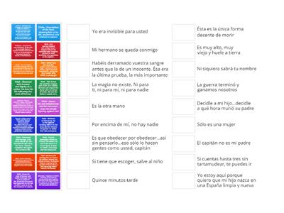 Citas en el laberinto, empareja el significado (inglés)