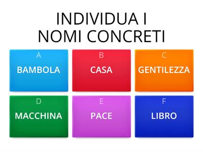 NOMI CONCRETI E ASTRATTI