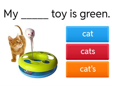 GAME Possessive and Plural nouns