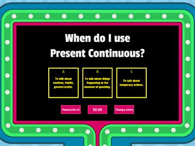 Present continuous