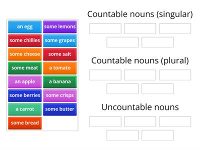 Countable & Uncountable Grammar Practice