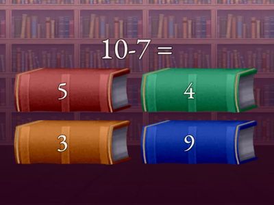 Вычитание из числа 10