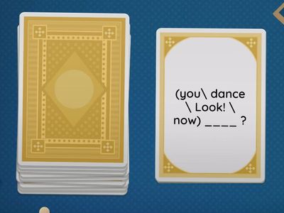 present continuous сложное карточки