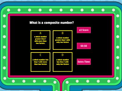 Fraction Unit Math Vocab