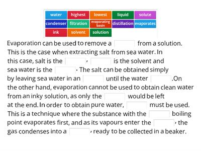 Evaporation and distillation