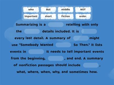 Summarizing - Richichi