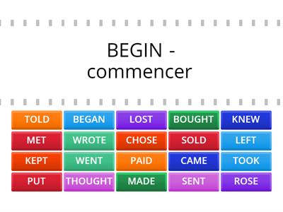 IRREGULAR VERBS - PAST SIMPLE