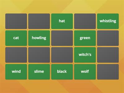 Spooky Structure Word Match