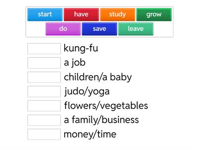 Outcomes elementary unit 8 collocations