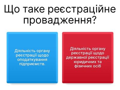 Тема: "Реєстраційні провадження".