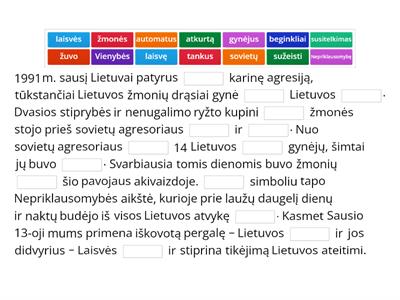 Sausio 13-oji – Laisvės gynėjų diena