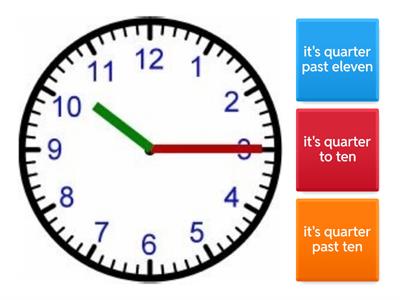 Telling the time - quiz
