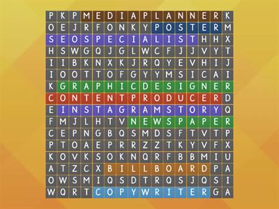 advertisement wordsearch