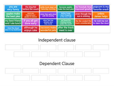 IG5B - Independent and Dependent Clauses