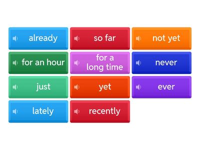 Present Perfect \ markers